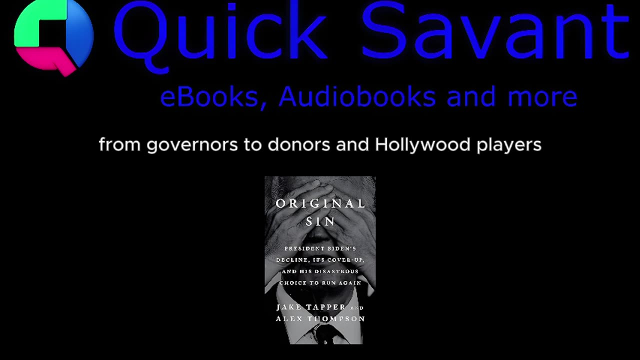 Original Sin: Biden's Decline, Cover-Up & Disastrous Run Exposed by Tapper & Thompson! #booktok