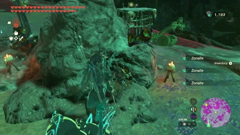 Zelda TOTK. Zonite Vehicle Mining Battles. Batallas Minera Zonita Con Vehiculo. 3.13.2025