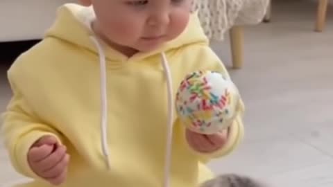 Cute Baby Playing with Animals | Adorable Baby and Pet Moments 2025