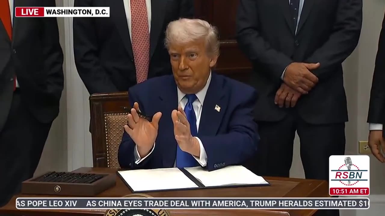 RSBN Pres. Trump Answers Questions from Press & Signs the National Drug Pricing Order - 5-12-25