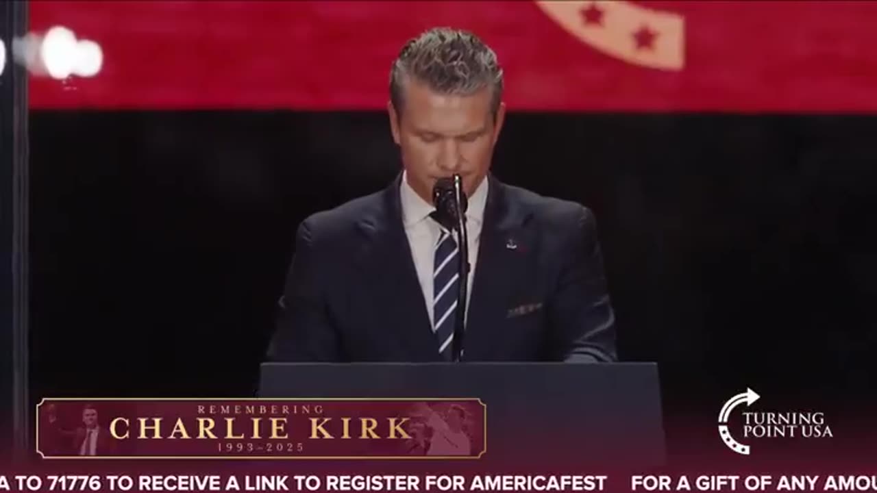 HEGSETH AT KIRK MEMORIAL: "My pastor texted me the day after that horrific event,