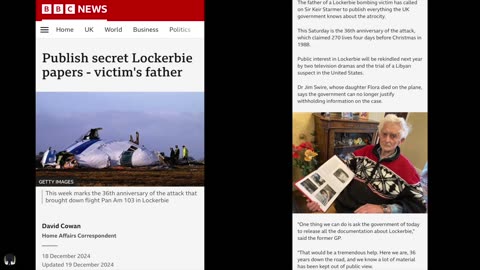 Lockerbie 36th Anniversary Truth Part 3. 👁 💡