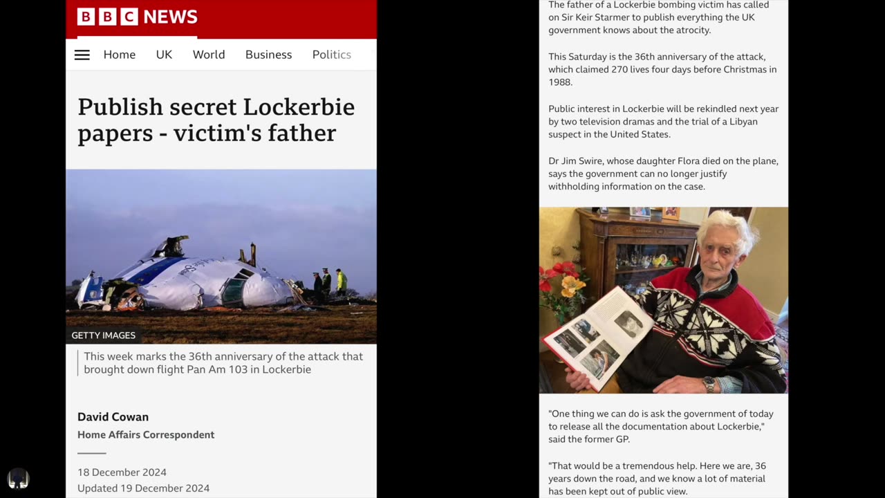 Lockerbie 36th Anniversary Truth Part 3. 👁 💡