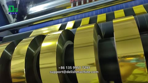 DELISH hot stamping foil slitting machine, on-demand, efficient and precise slitting.