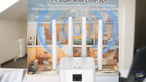 nonser WiFi Extender, 2024 Fastest WiFi Booster 1200Mbps Dual Band (5GHz/2.4GHz)