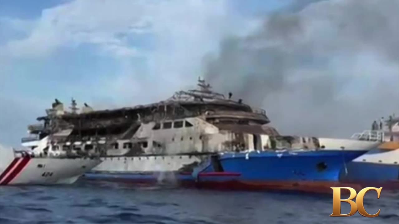 568 people survived after an Indonesian passenger ferry caught fire at sea