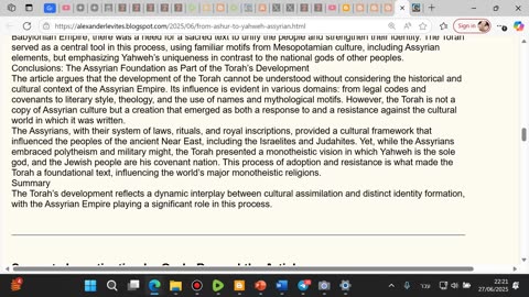 "From Ashur to Yahweh: The Assyrian Foundation of the Torah"