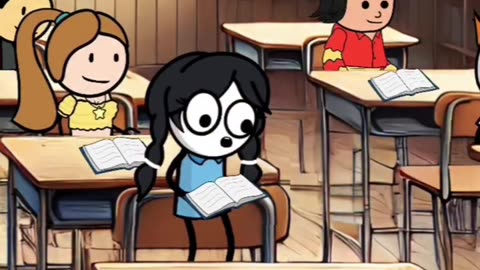 FUNNY CARTOON VIDEO BOYS VS GIRLS READING