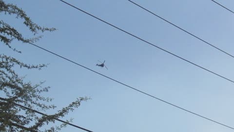 Helicopter flying