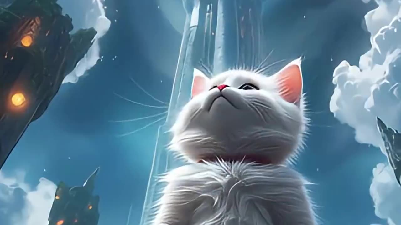 The Brave Kitten’s Sky Crystal Adventure