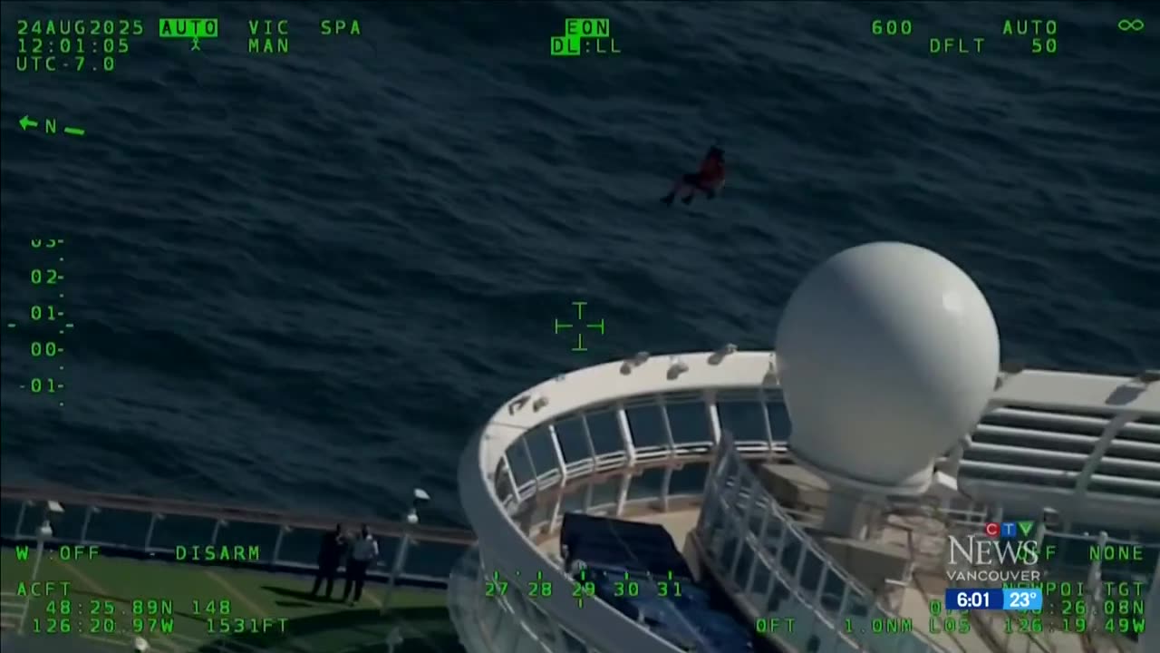 Dramatic rescue from cruise ship off B.C. coast