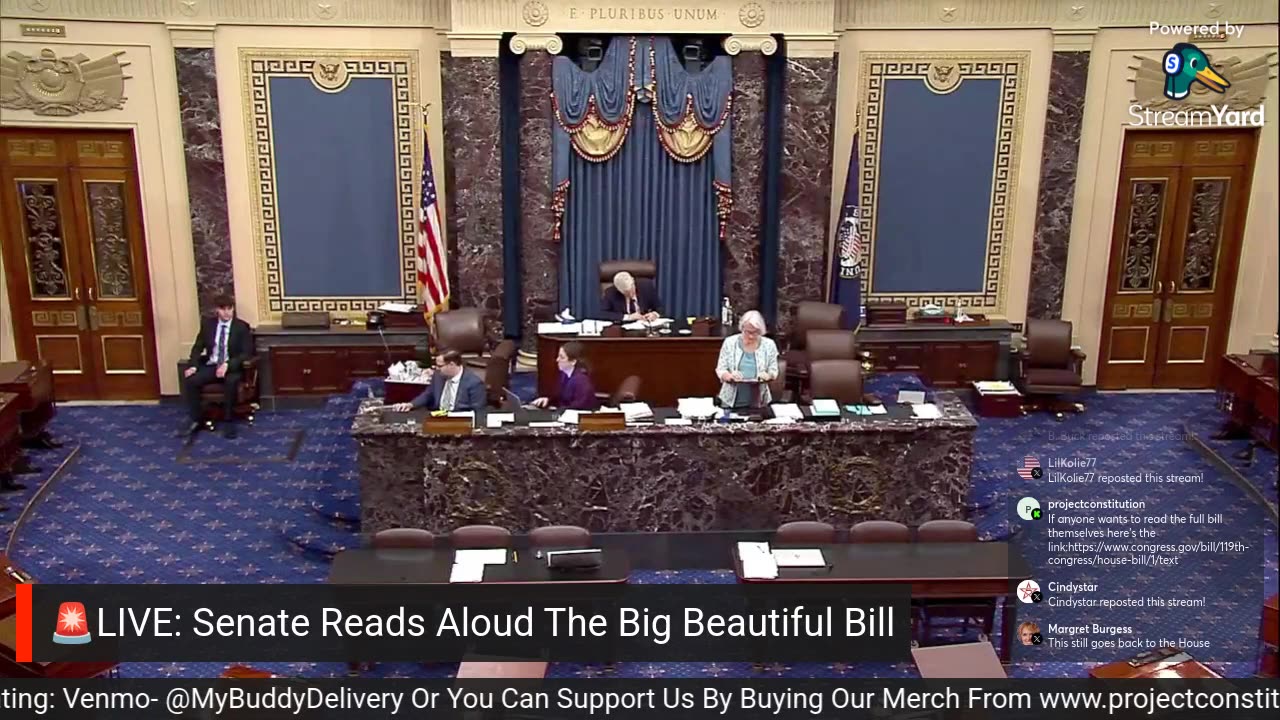 🚨LIVE: BBB Being Read In Its Entirety On Senate Floor