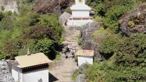 Everest Base Camp Trail via Ghat Village: Drone Tour!