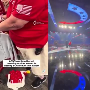 Target grandma harassed for wearing a kirkoHOAX T- shirt is now on the big stage at TPUSA