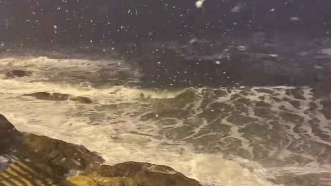 Snowy beach