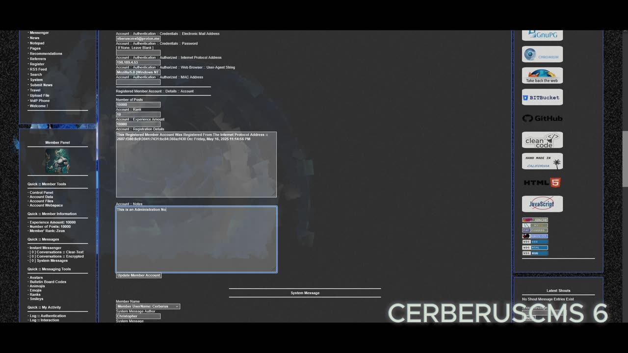 [2025] CerberusCMS - 6 - SVD - Administration - Member Management - Video File Part - 02 OF 05