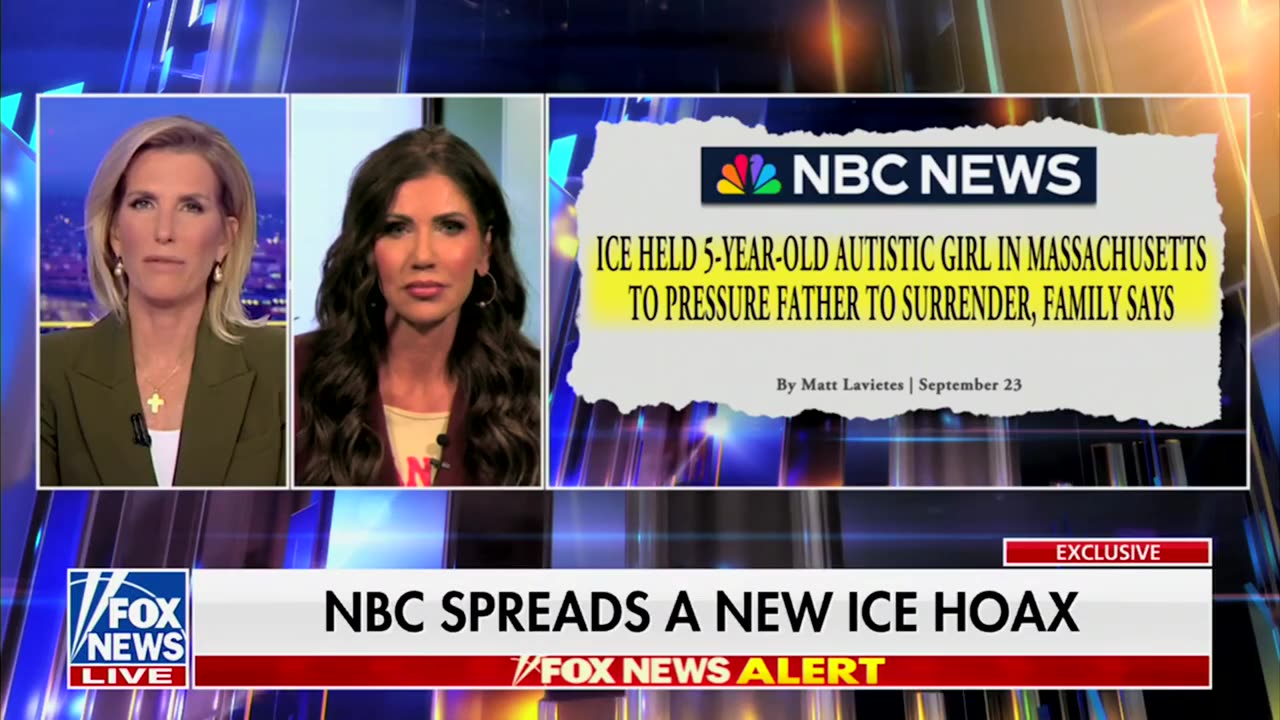'These Networks Are So Sold Out': Noem Slams NBC After False ICE Report On 5-Year-Old