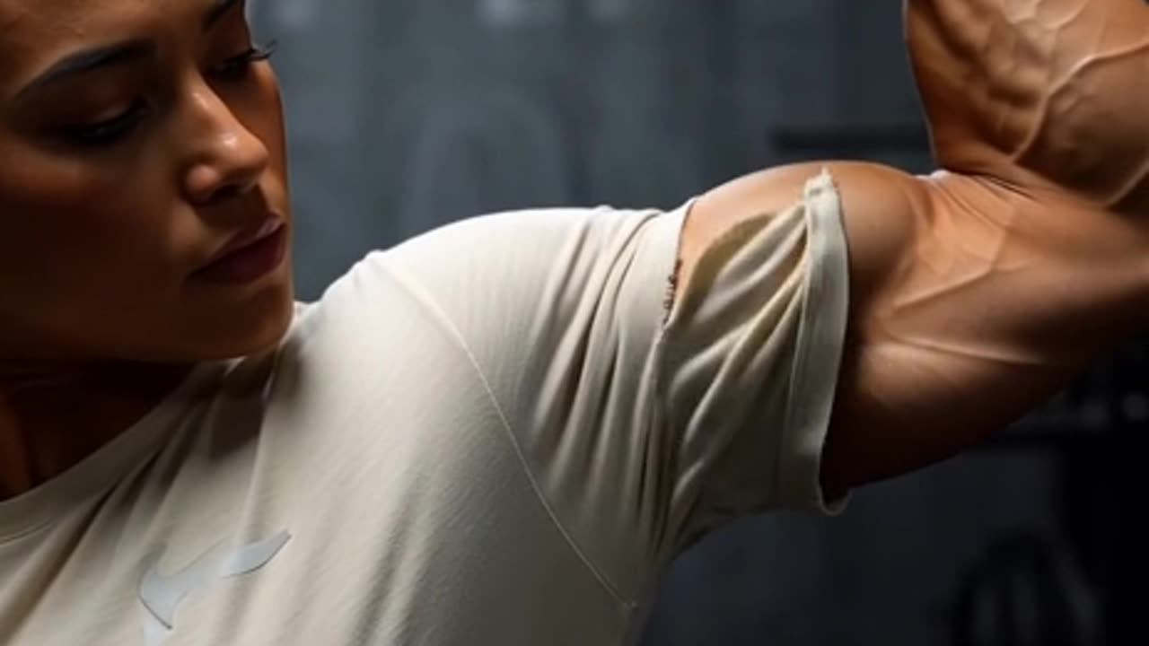 TOO BIG: Watch Her Bicep Tear This Sleeve Open 💪