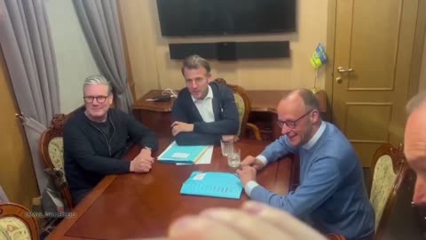 MACRON MERZ AND STARMER USING STRANGE OBJECTS