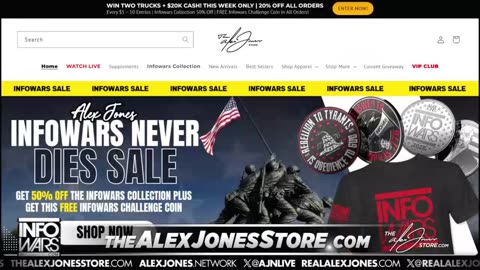 ALEX JONES - INFOWARS LIVE - ALEXJONES.NETWORK - THERE'S A WAR ON FOR YOUR MIND! ➡ THE ALEX JONES SHOW • WAR ROOM WITH OWEN SHROYER • THE AMERICAN JOURNAL WITH HARRISON SMITH • SUNDAY NIGHT LIVE WITH CHASE GEISER