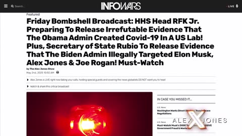 ALEX JONES - INFOWARS LIVE - ALEXJONES.NETWORK - THERE'S A WAR ON FOR YOUR MIND! ➡ THE ALEX JONES SHOW • WAR ROOM WITH OWEN SHROYER • THE AMERICAN JOURNAL WITH HARRISON SMITH • SUNDAY NIGHT LIVE WITH CHASE GEISER