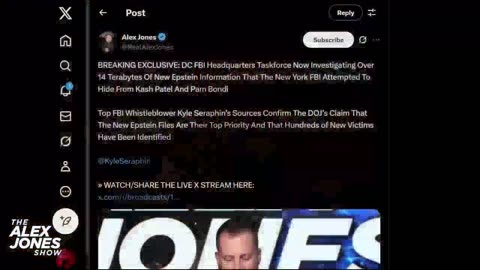 ALEX JONES - INFOWARS LIVE - ALEXJONES.NETWORK - THERE'S A WAR ON FOR YOUR MIND! ➡ THE ALEX JONES SHOW • WAR ROOM WITH OWEN SHROYER • THE AMERICAN JOURNAL WITH HARRISON SMITH • SUNDAY NIGHT LIVE WITH CHASE GEISER