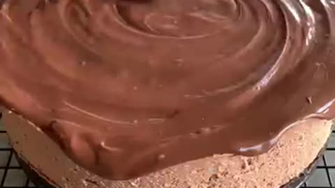 Incredible: No Bake Nutella Cheesecake! Recipe tutorial #shorts