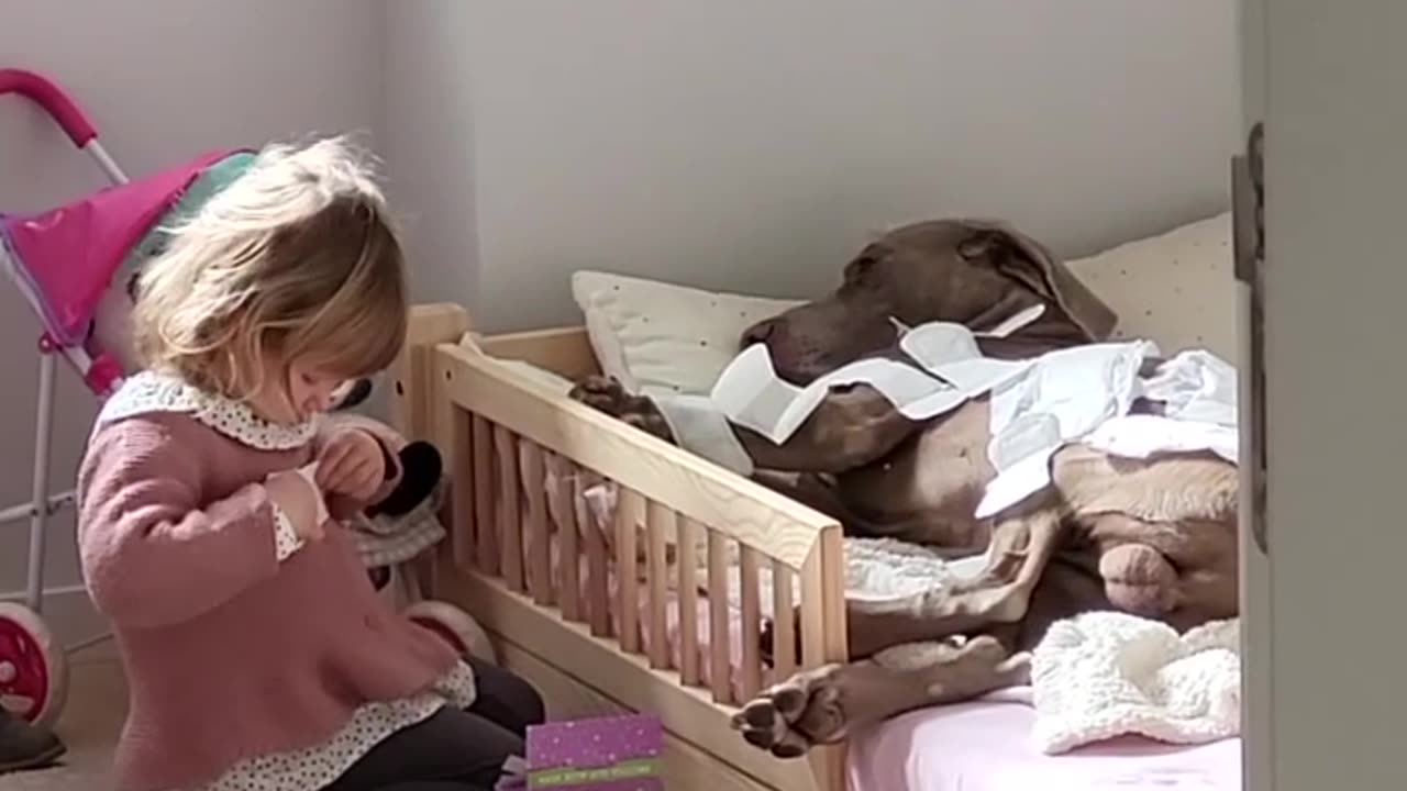 Toddler Having Fun With Pads