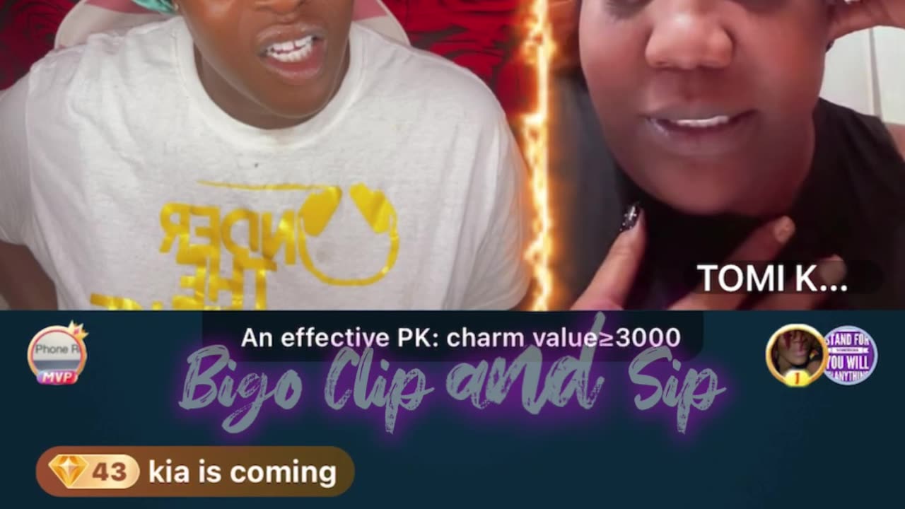 TomiKay talks with MadamLo after her show ended 5/21/25 #bigoclipandsip