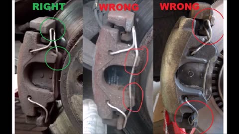 Volvo S60 V70 XC70 Brake Caliper Spring correct Install - mushy soft sinking pedal