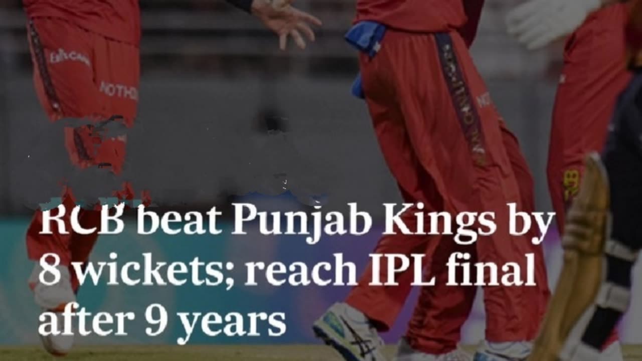 Rcb beat Pbks by 8 wkts in 1st Qualifier of ipl25