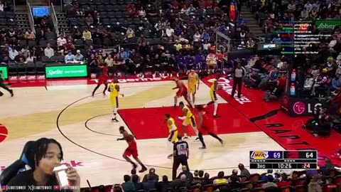 Flight reacts to Lakers at Toronto Raptors game highlights