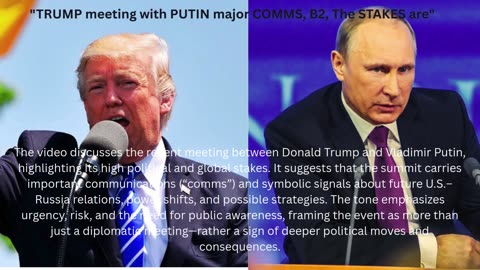 TRUMP Meeting with PUTIN | Major COMMS & High Stakes Explained