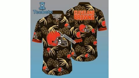 Tropical Beach Cleveland Browns Orange Hardaddy Hawaiian Shirts