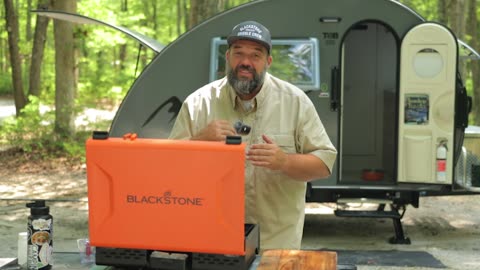 Double Berry and Chocolate Chip Pancakes on the Blackstone Camping Griddle