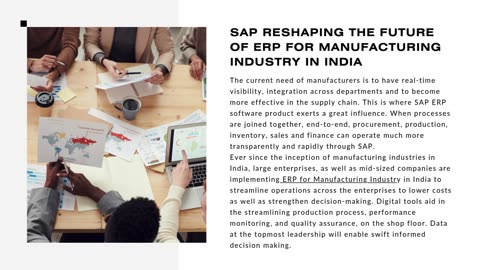 How SAP is Transforming Manufacturing Industry in India