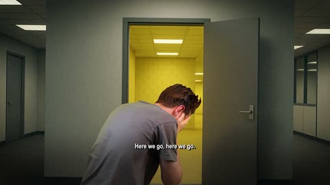 Realizing you're stuck in the Back Rooms