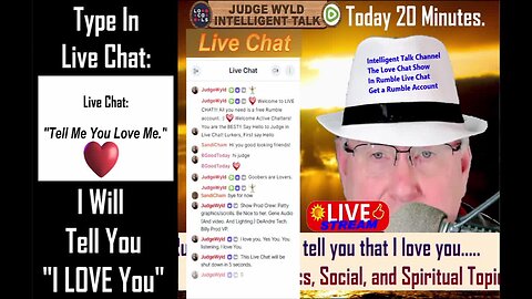 Live Stream LOVE CHAT 06 12 2025 Free: You Ask Me To Say I Love You-I Tell You I Love You-That's It!