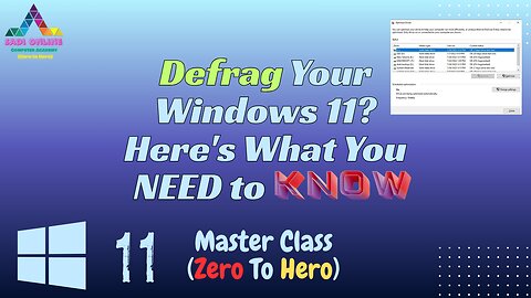 Defrag Your Windows 11? Here's What You NEED to Know!