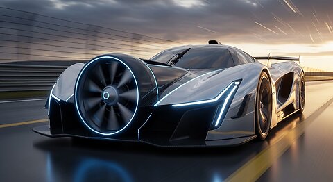 Ai Sky Loop Hyper Car Driving On The Road