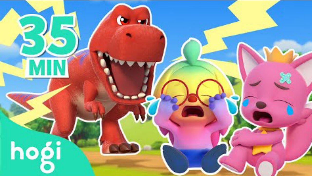 T-Rex in Wonderville + Boo Boo Song + More | Sing Along with Hogi | Nursery Rhymes