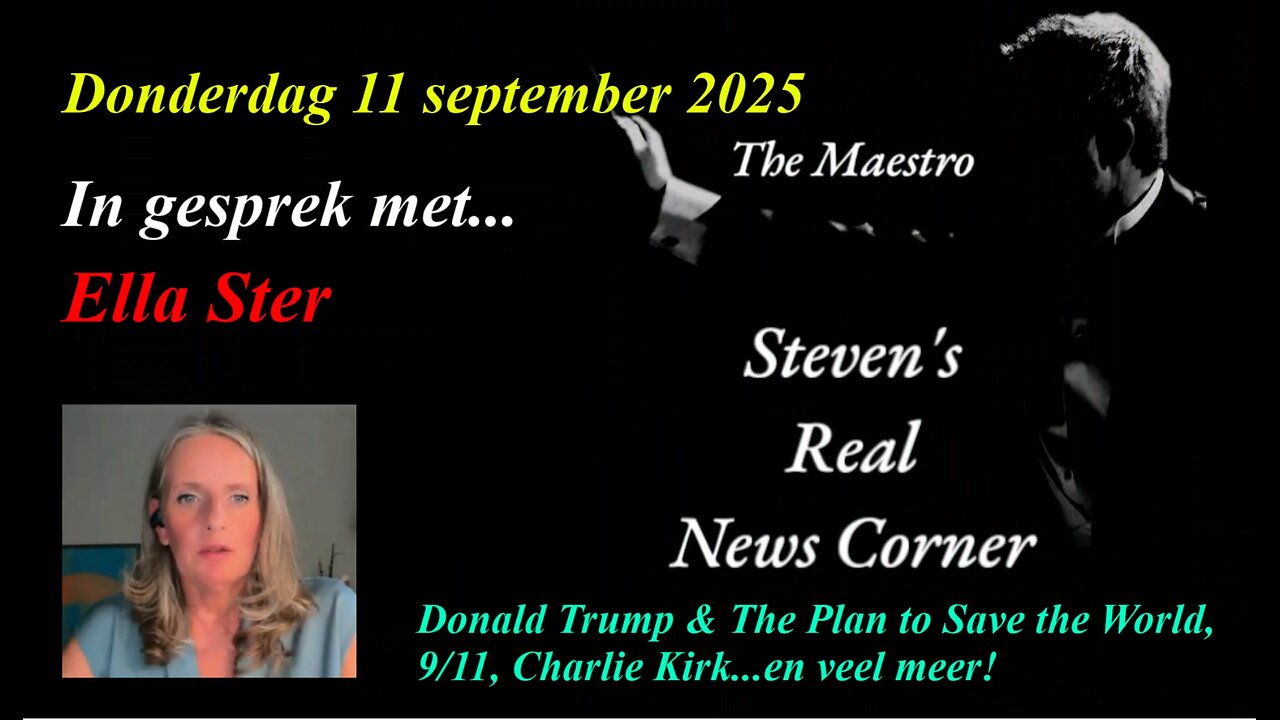 DONDERDAG 11 SEPTEMBER 2025 - THE MAESTRO IN GESPREK MET ELLA STER