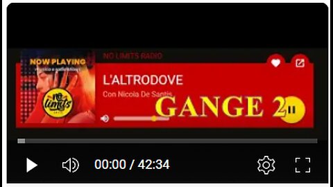 2Programma radiofonico "L'ALTRODOVE" rubrica"ANDANDO PER FIUMI"Gange2 NOLIMITSRADIO 256mila ascolti