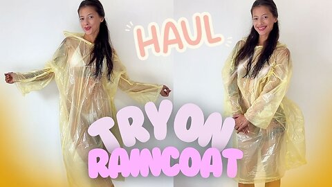 Yellow Raincoat Try-On | Sunny Mood Vibes [4K USA]