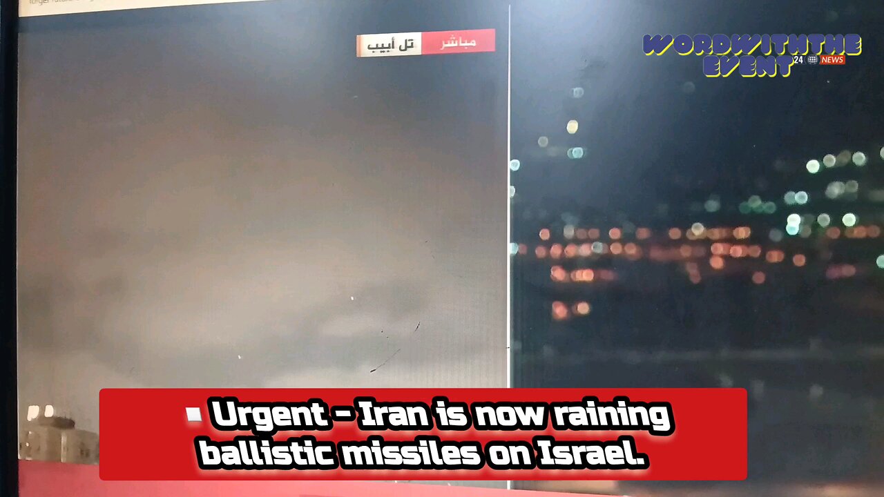Urgent - Iran is now raining ballistic missiles on Israel.