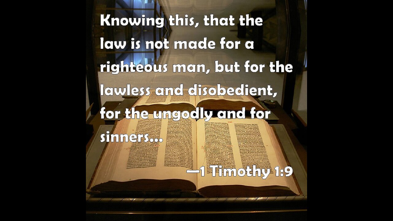 Sunday Talk with Jamal: Law is for the Lawless 1 Timothy 8-11 08/June/25