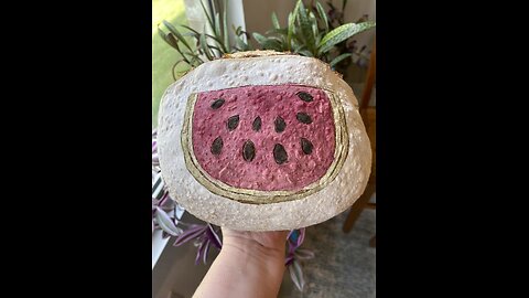 Sourdough Art: Painting Watermelon with Natural Colors! 🍉