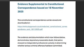 Mark Sexton, inteoducing an evidence pack supporting constitutional correspondence 18 November 2025
