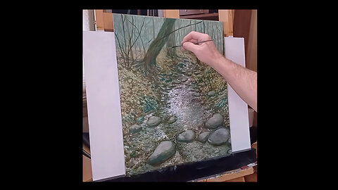 Painting Timelapse: "Mountain Stream" by Mark J. Allen