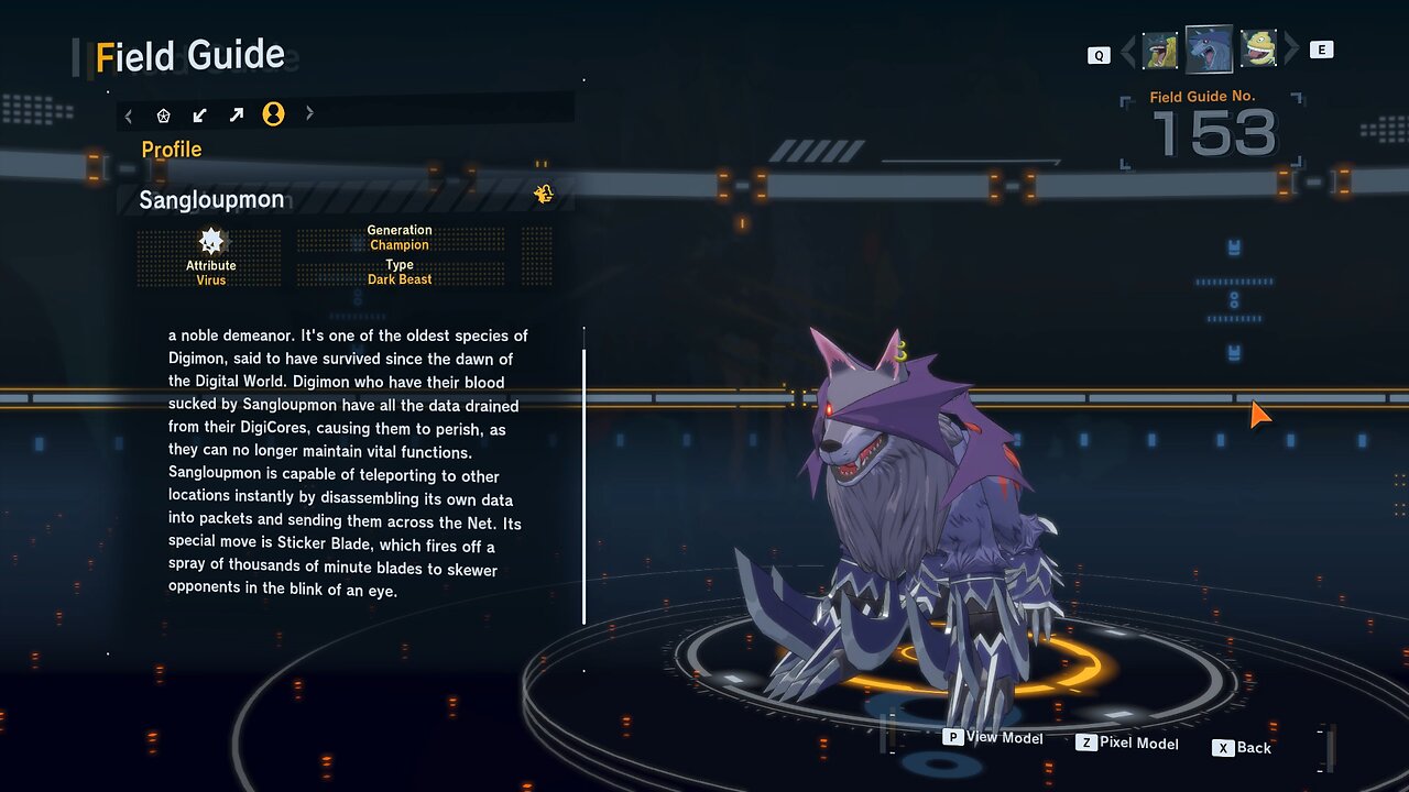 sangloupmon all digivolution/de-digivolution/profile Digimon Story Time Stranger